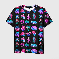 Мужская футболка NEON MUSHROOMS