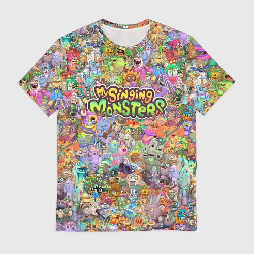 Мужская футболка MY SINGING MONSTERS ПЕРСОНАЖИ / 3D-принт – фото 1