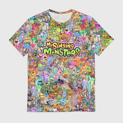 Футболка мужская MY SINGING MONSTERS ПЕРСОНАЖИ, цвет: 3D-принт