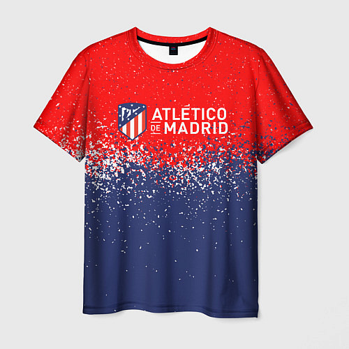 Мужская футболка Atletico madrid атлетико мадрид брызги красок / 3D-принт – фото 1