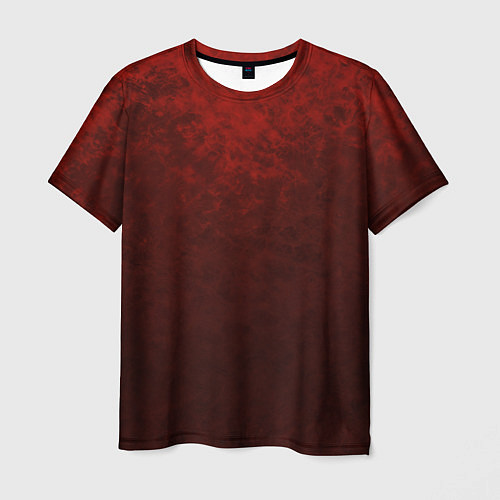 Мужская футболка Мраморный красно-черный градиент / 3D-принт – фото 1