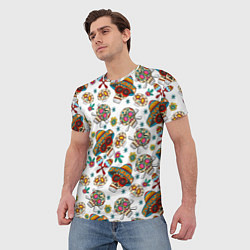 Футболка мужская Мексиканские черепки, цвет: 3D-принт — фото 2