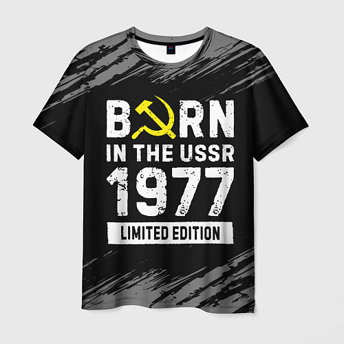 Мужская футболка Born In The USSR 1977 year Limited Edition / 3D-принт – фото 1