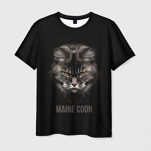 Мужская футболка Maine coon - кот / 3D-принт – фото 1