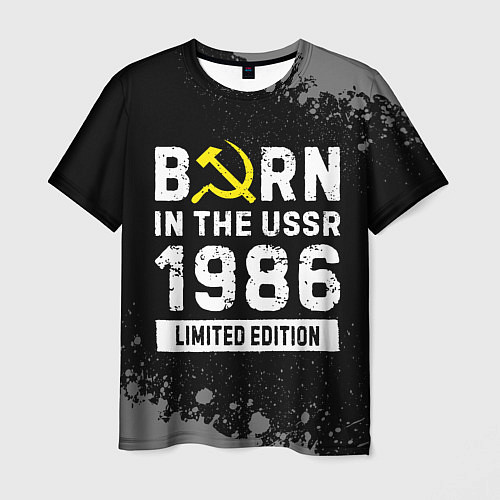 Мужская футболка Born In The USSR 1986 year Limited Edition / 3D-принт – фото 1