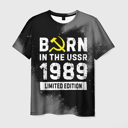Мужская футболка Born In The USSR 1989 year Limited Edition / 3D-принт – фото 1