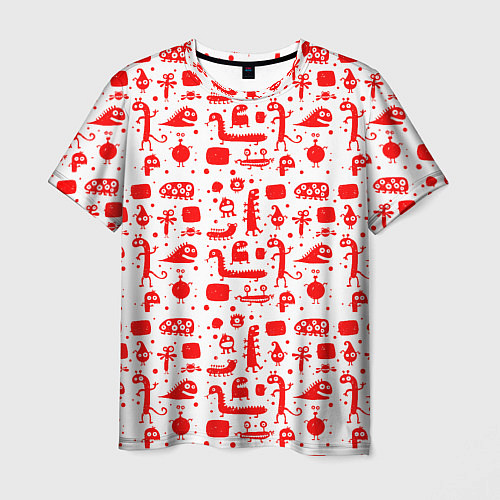 Мужская футболка RED MONSTERS / 3D-принт – фото 1