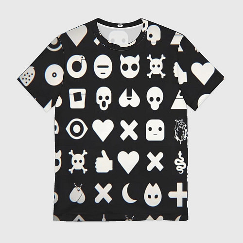 Мужская футболка Белые картинки / 3D-принт – фото 1