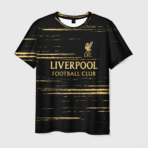 Мужская футболка Liverpool в золотом цвете / 3D-принт – фото 1