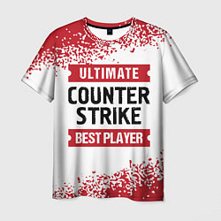 Футболка мужская Counter Strike: красные таблички Best Player и Ult, цвет: 3D-принт