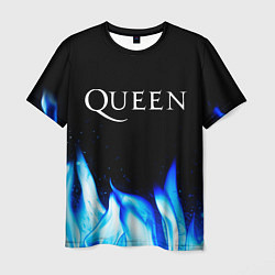 Мужская футболка Queen Blue Fire