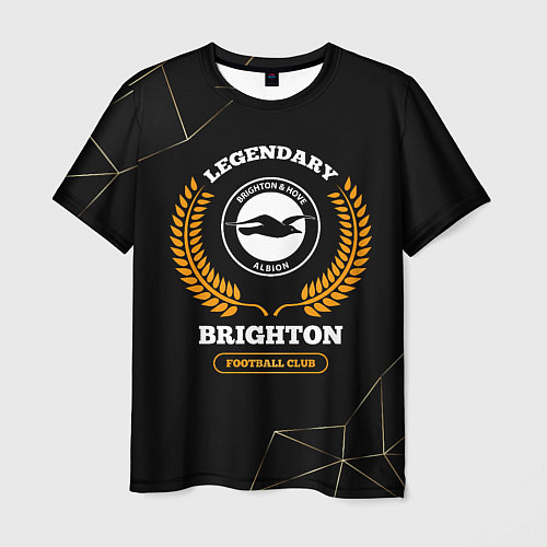 Мужская футболка Лого Brighton и надпись Legendary Football Club на / 3D-принт – фото 1