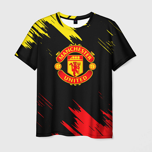 Мужская футболка Manchester united Texture / 3D-принт – фото 1