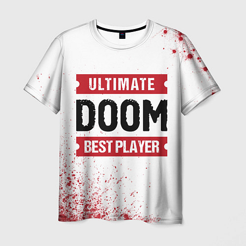 Мужская футболка Doom: красные таблички Best Player и Ultimate / 3D-принт – фото 1