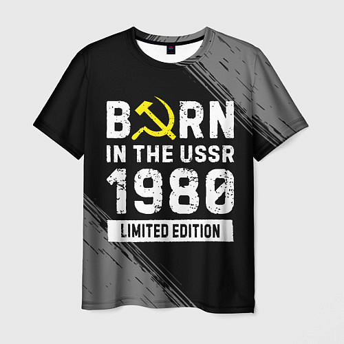 Мужская футболка Born In The USSR 1980 year Limited Edition / 3D-принт – фото 1