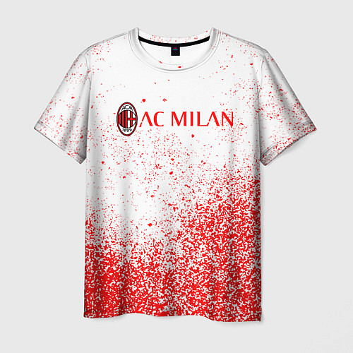 Мужская футболка Ac milan красные брызги / 3D-принт – фото 1