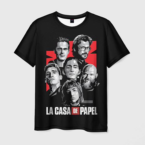 Мужская футболка Бумажный дом La Casa De Papel / 3D-принт – фото 1
