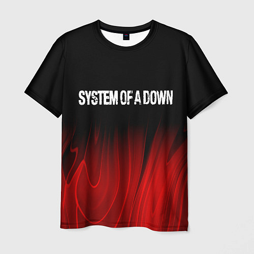 Мужская футболка System of a Down Red Plasma / 3D-принт – фото 1