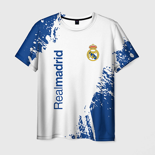 Мужская футболка Реал Мадрид краска / 3D-принт – фото 1