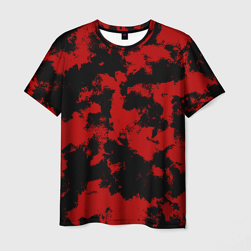 Мужская футболка Черно-красная абстракция / 3D-принт – фото 1