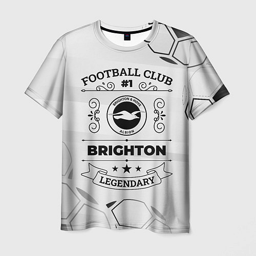 Мужская футболка Brighton Football Club Number 1 Legendary / 3D-принт – фото 1