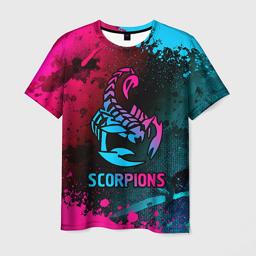 Мужская футболка Scorpions Neon Gradient / 3D-принт – фото 1