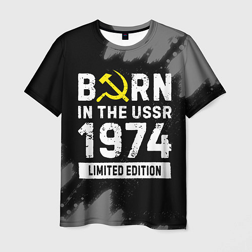 Мужская футболка Born In The USSR 1974 year Limited Edition / 3D-принт – фото 1