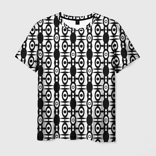 Мужская футболка Черно-белый современный узор / 3D-принт – фото 1