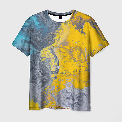 Мужская футболка Извержение Красок / 3D-принт – фото 1