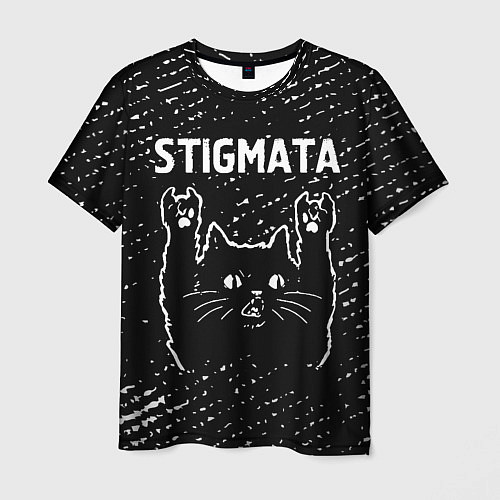 Мужская футболка Группа Stigmata и Рок Кот / 3D-принт – фото 1