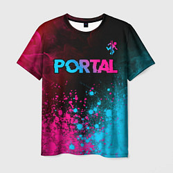 Мужская футболка Portal Neon Gradient