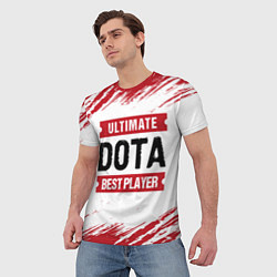 Футболка мужская Dota: красные таблички Best Player и Ultimate, цвет: 3D-принт — фото 2