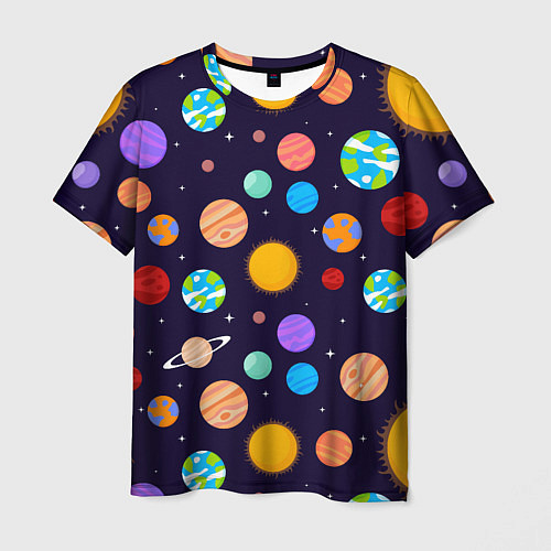 Мужская футболка Солнечная Система Планет / 3D-принт – фото 1