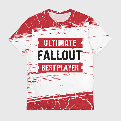 Мужская футболка Fallout: красные таблички Best Player и Ultimate / 3D-принт – фото 1