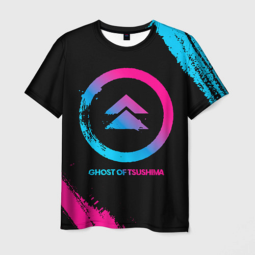 Мужская футболка Ghost of Tsushima Neon Gradient / 3D-принт – фото 1