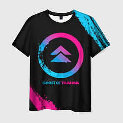 Футболка мужская Ghost of Tsushima Neon Gradient, цвет: 3D-принт
