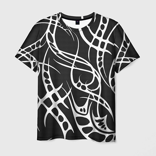 Мужская футболка Карбон с узорами / 3D-принт – фото 1