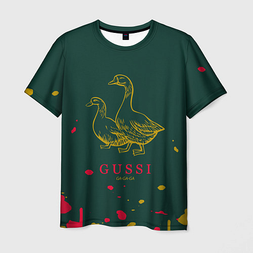 Мужская футболка Gucci - ga ga ga - краска / 3D-принт – фото 1