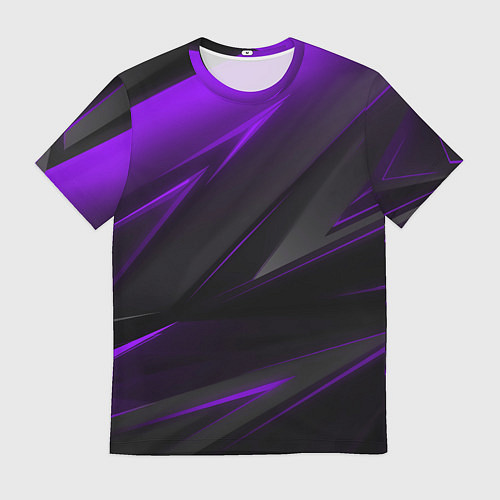 Мужская футболка Geometry Черный и фиолетовый / 3D-принт – фото 1
