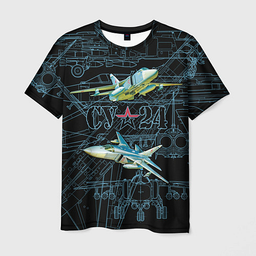 Мужская футболка Фронтовой бомбардировщик Су-24 / 3D-принт – фото 1
