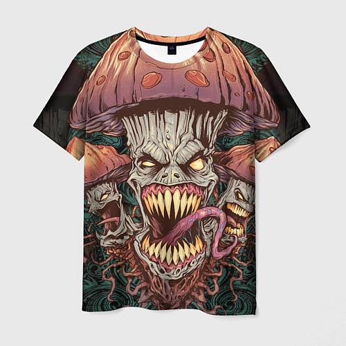Мужская футболка Злые грибы монстры / 3D-принт – фото 1