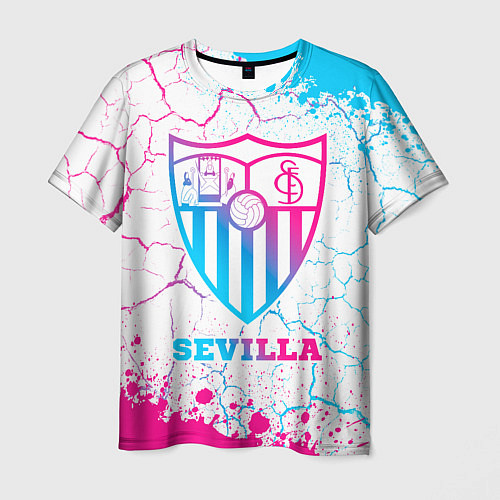 Мужская футболка Sevilla FC Neon Gradient / 3D-принт – фото 1