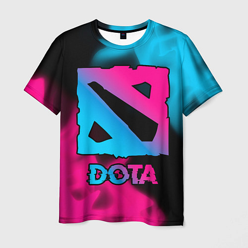 Мужская футболка Dota Neon Gradient / 3D-принт – фото 1