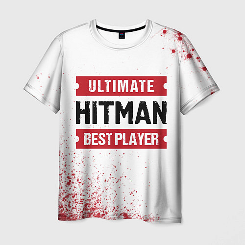 Мужская футболка Hitman: красные таблички Best Player и Ultimate / 3D-принт – фото 1