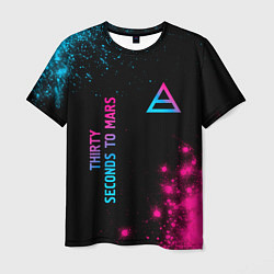 Футболка мужская Thirty Seconds to Mars Neon Gradient, цвет: 3D-принт