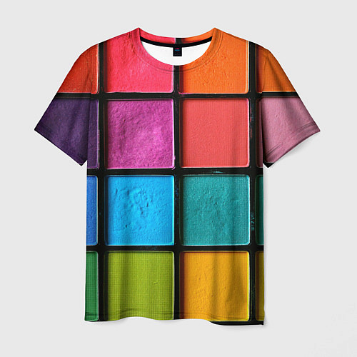 Мужская футболка Абстрактный набор красок-паттернов / 3D-принт – фото 1