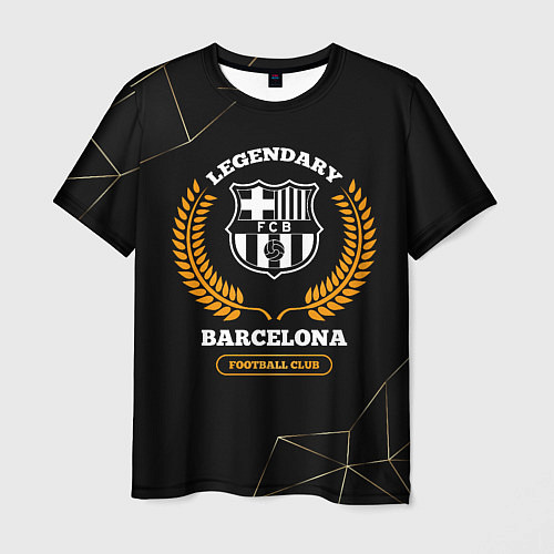 Мужская футболка Barcelona - legendary football club на темном фоне / 3D-принт – фото 1