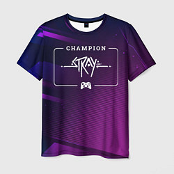 Футболка мужская Stray Gaming Champion: рамка с лого и джойстиком н, цвет: 3D-принт