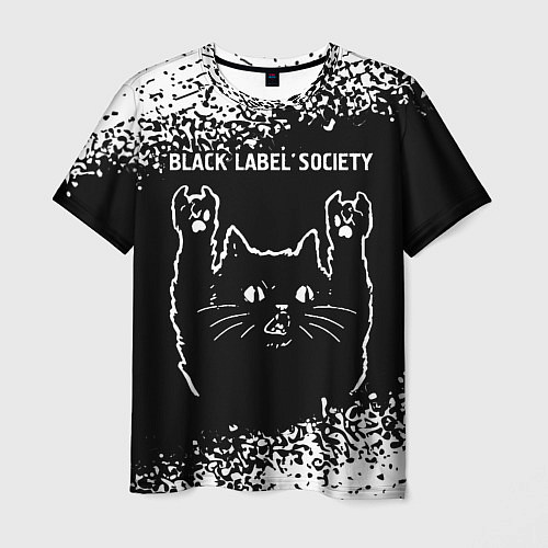Мужская футболка Группа Black Label Society и рок кот / 3D-принт – фото 1