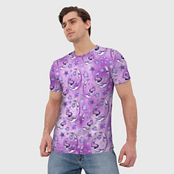 Футболка мужская Танцующие русалки на фиолетовом, цвет: 3D-принт — фото 2